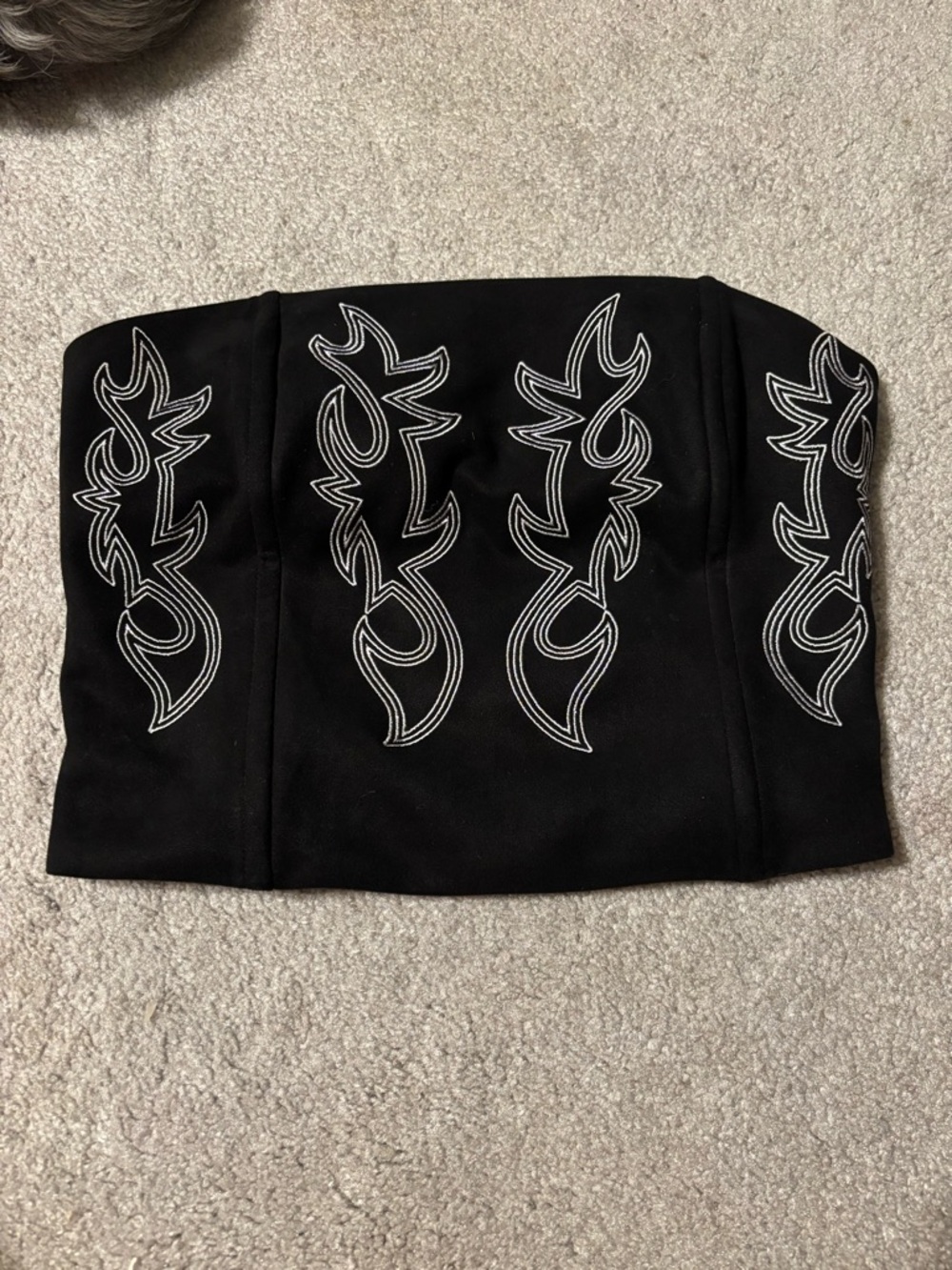 Black Strapless Bandeau Country Top (Buckle)